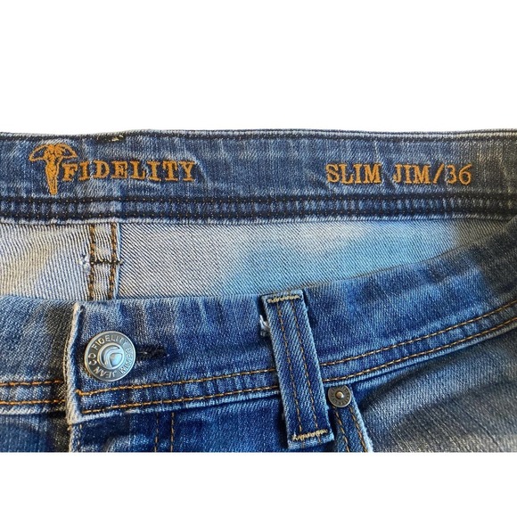 Men’s Fidelity Denim Slim Jim Jeans - 36 X 34 - Picture 6 of 7
